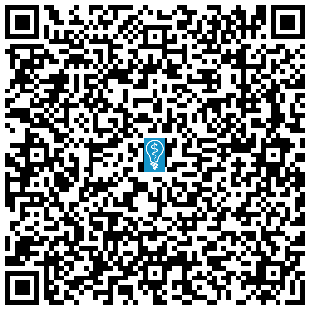 QR code image to open directions to Pacific View Smile Center in Santa Monica, CA on mobile